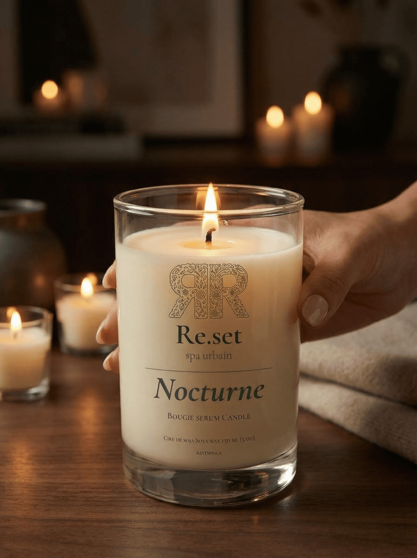 Bougie - sérum Nocturne - Re.set Spa urbain - 