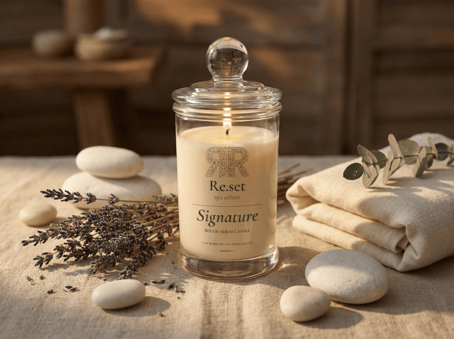 Bougie sérum - Re.set Spa urbain - Soins