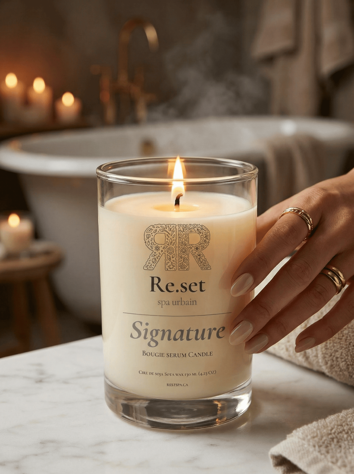 Bougie sérum - Re.set Spa urbain - Soins